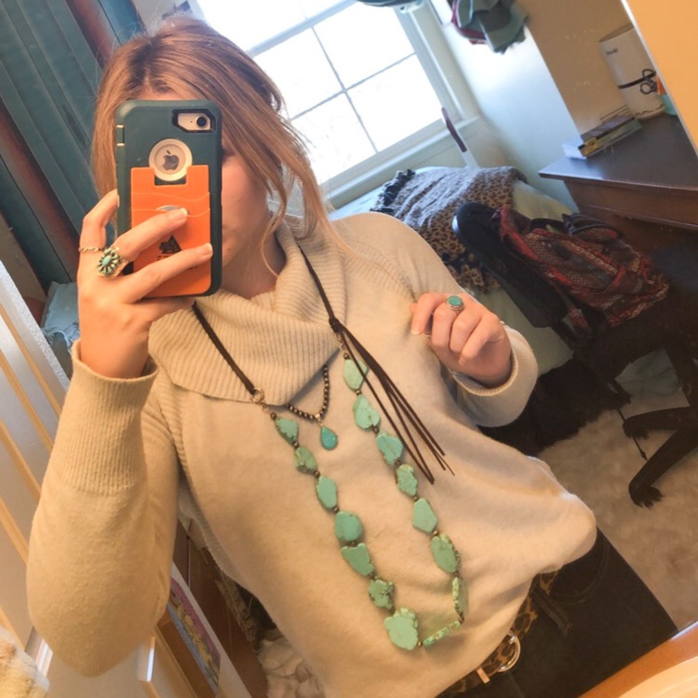 Turquoise Slab Necklace